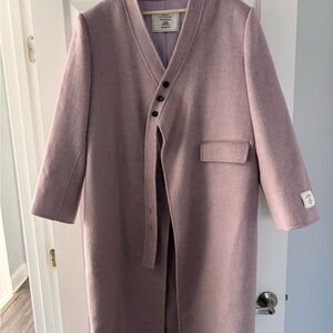 Lavender Wool Blend Coat
